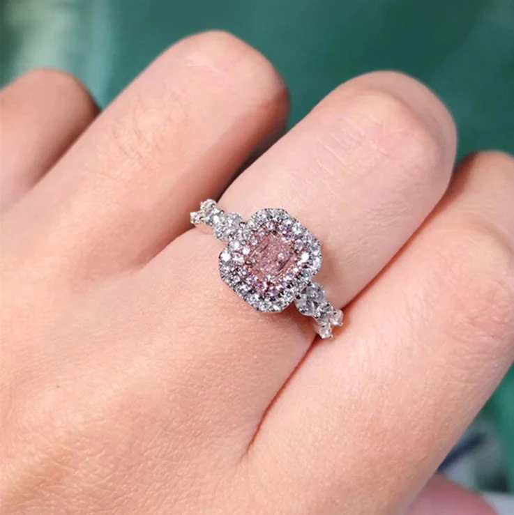 Luxury Female Girl Crystal CZ Stone Ring Boho Silver Color with ROSE Gold White Pink Ring Promise Engagement Rings For Women
Luxury Female Girl Crystal CZ Stone Ring Boho Silver Color with ROSE Gold White Pink Ring Promise Engagement Rings For Women