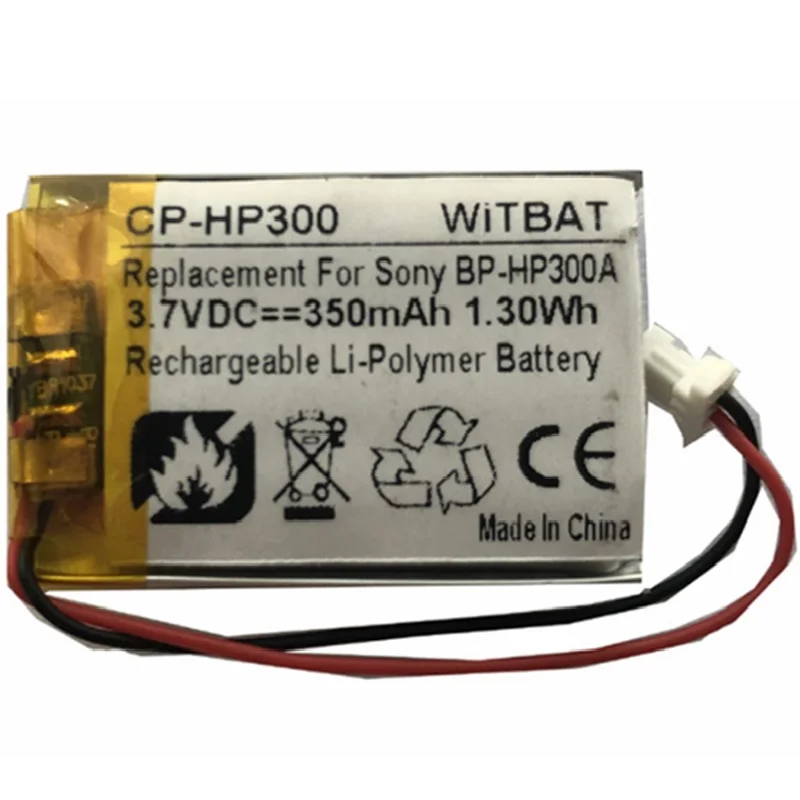 Battery for Sony DR-BT21,DR-BT22,DR-BT21G,DR-BT21IK,DR-BT21GB Headset New Li-po Rechargeable Replacement BP-HP300A 3.7V 350mAh
Battery for Sony DR-BT21,DR-BT22,DR-BT21G,DR-BT21IK,DR-BT21GB Headset New Li-po Rechargeable Replacement BP-HP300A 3.7V 350mAh