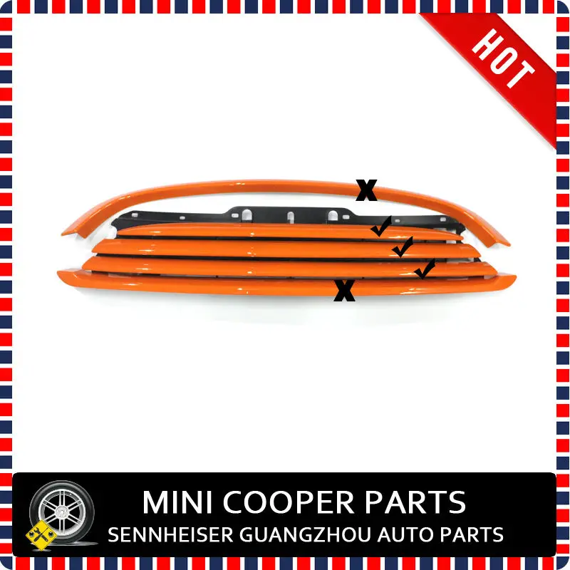 Новая передняя решетка радиатора из АБС-пластика оранжевого цвета для Mini Cooper R55 R56 R57 R58 R59 (3 шт./компл.)
Новая передняя решетка радиатора из АБС-пластика оранжевого цвета для Mini Cooper R55 R56 R57 R58 R59 (3 шт./компл.)