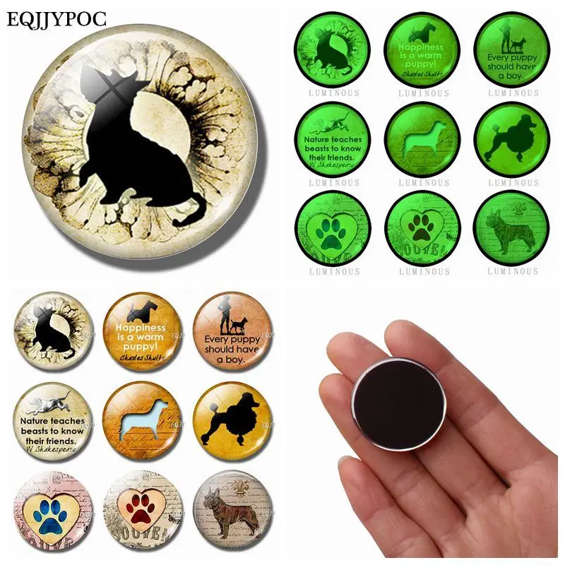 Lovely Dog and Dog Paws Whiteboard Magnets for Fridge Decor 30 MM Glass Come Refrigerator Magnet Christmas Magnetic Decoration
Lovely Dog and Dog Paws Whiteboard Magnets for Fridge Decor 30 MM Glass Come Refrigerator Magnet Christmas Magnetic Decoration