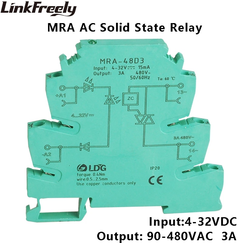 MRA-48D3 10pcs 3A Programmable Solid State Relay For Smart Home Automation Input:3V 5V 12V 24V 32VDC Interface SSR Relay Module
MRA-48D3 10pcs 3A Programmable Solid State Relay For Smart Home Automation Input:3V 5V 12V 24V 32VDC Interface SSR Relay Module