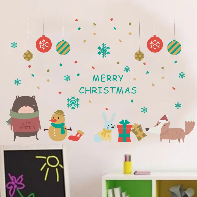 Merry Christmas Decoration Snowman Rabbit wall sticker Decals window party Shop Wall Stickers new year home decor Poster Mural
Merry Christmas Decoration Snowman Rabbit wall sticker Decals window party Shop Wall Stickers new year home decor Poster Mural