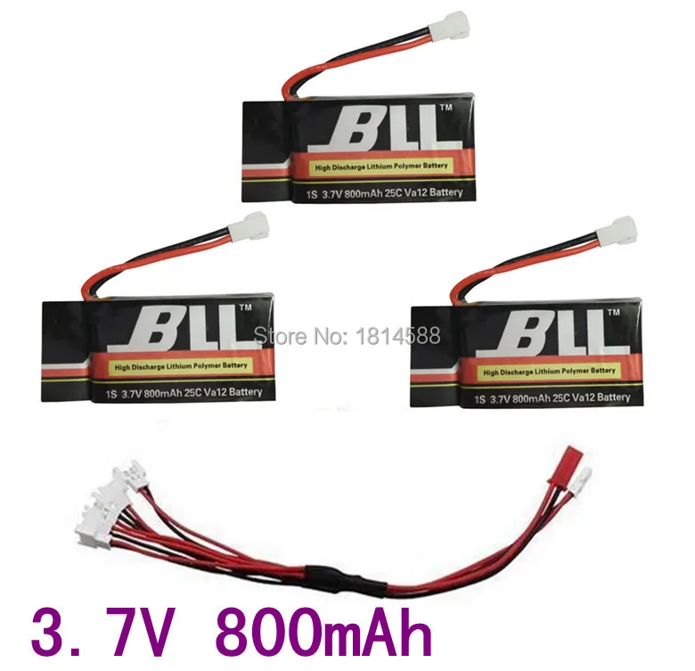 

Syma X5C X5 X5SC X5SW H5C CX-30 CX-30W SS40 FQ36 T32 T5W H42 aircraft accessories 3.7V 800mah battery 1 to 5 conversion line