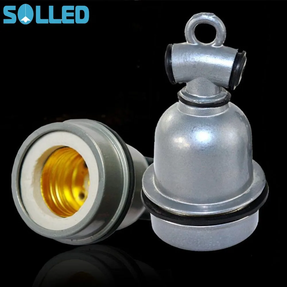 SOLLED E27 Алюминий ретродержатель лампы Керамика тепла винт основного штепселя