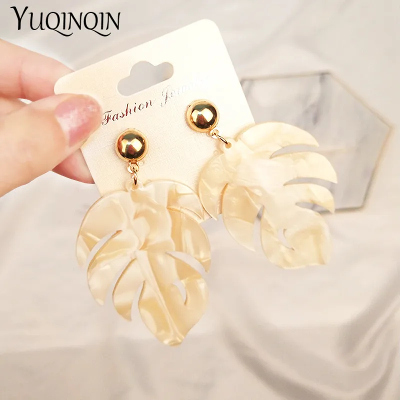 Vintage Long Resin Leaf Earrings for Women Big Metal Acrylic Dangle Drop Earings for Girls Fashion Summer Jewelry Brincos
Vintage Long Resin Leaf Earrings for Women Big Metal Acrylic Dangle Drop Earings for Girls Fashion Summer Jewelry Brincos