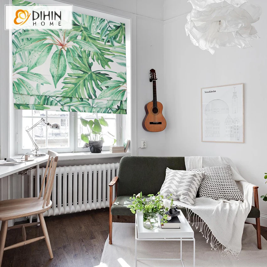 DIHIN HOME Pastoral Green Banana Tree Customized Roman Shades Rollor Blind For Living Room
DIHIN HOME Pastoral Green Banana Tree Customized Roman Shades Rollor Blind For Living Room