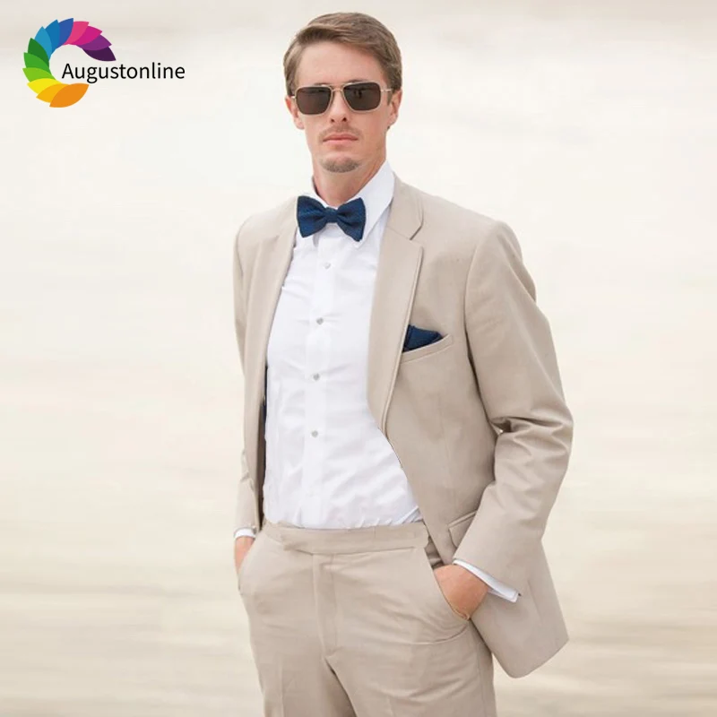 Khaki Beach Wedding Suits Slim Fit Groom Tuxedos 2 Pieces (Jacket+Pants) Groomsmen Suits Best Man Blazer Prom Wear Costume Homme
Khaki Beach Wedding Suits Slim Fit Groom Tuxedos 2 Pieces (Jacket+Pants) Groomsmen Suits Best Man Blazer Prom Wear Costume Homme