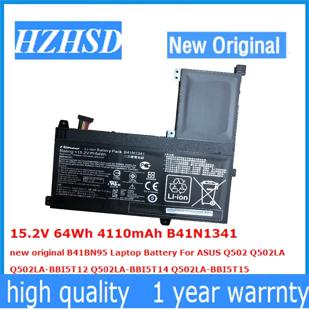 15,2 V 64Wh 4110mAh B41N1341 new original B41BN95 Аккумулятор для ноутбука ASUS Q502 Q502LA Q502LA-BBI5T12 Q502LA-BBI5T14
15,2 V 64Wh 4110mAh B41N1341 new original B41BN95 Аккумулятор для ноутбука ASUS Q502 Q502LA Q502LA-BBI5T12 Q502LA-BBI5T14