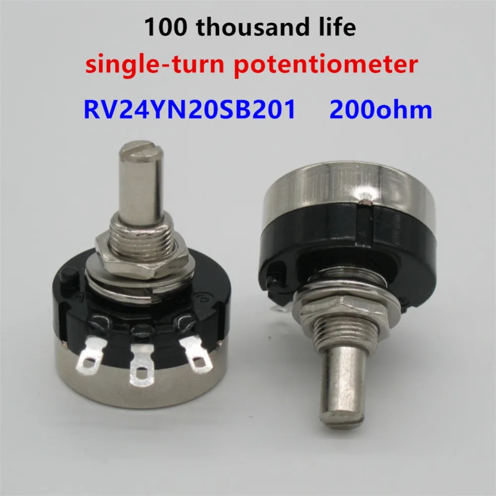 2-шт. RV24YN20S B201 200 Ом Потенциометр из углеродной пленки, однооборотный потенциометр
2-шт. RV24YN20S B201 200 Ом Потенциометр из углеродной пленки, однооборотный потенциометр