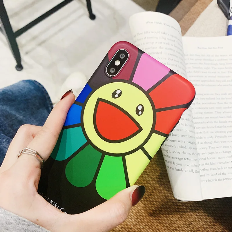 Милый семицветный цветок для iPhone XR Max мобильный телефон оболочка iPhone6s 7 8 Plus синий