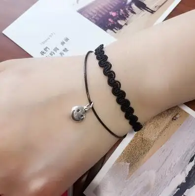 fashion Lace Bracelet Double layers Smile Bracelets & Bangles For Woman Charms Jewelry
fashion Lace Bracelet Double layers Smile Bracelets & Bangles For Woman Charms Jewelry