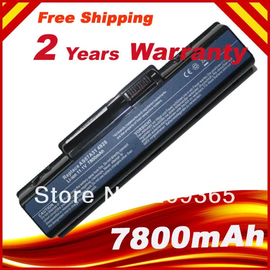 Аккумулятор для ноутбука Acer AK.006BT.020 AK.006BT.025 As07a51 AS07A31 AS07A32 AS07A41 S07A51 AS07A52 AS07A71 AS07A72 7800