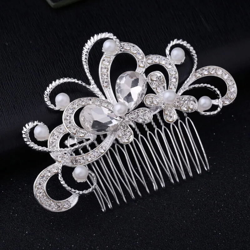 Women Bridal Wedding Silver Plated Crystal Rhinestone Faux Pearl Flower Butterfly Hair Combs Hair Accessories Bride Comb
Women Bridal Wedding Silver Plated Crystal Rhinestone Faux Pearl Flower Butterfly Hair Combs Hair Accessories Bride Comb