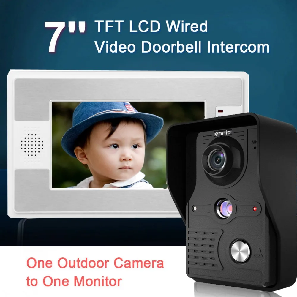 Home Security 7 inch TFT LCD Monitor Video Door phone Intercom System With Night Vision Outdoor Camera
Home Security 7 inch TFT LCD Monitor Video Door phone Intercom System With Night Vision Outdoor Camera