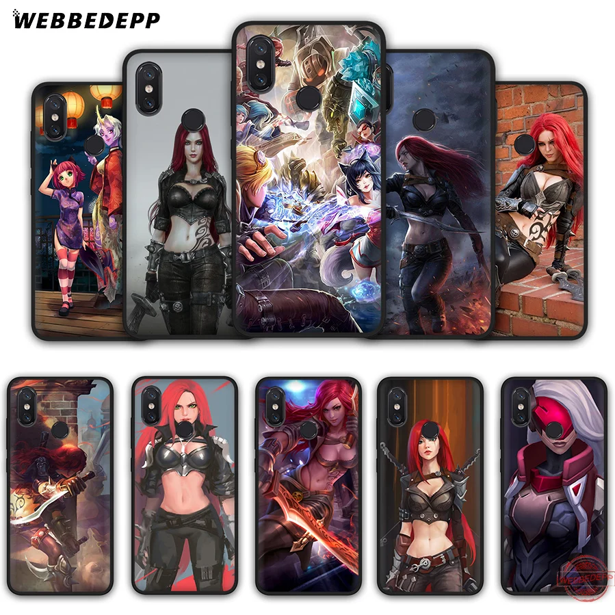WEBBEDEPP katарина Лига Легенд Lol Мягкий силиконовый чехол для Xiaomi Mi 6 8 9 SE MAX 3 A1 A2 Lite F1 |