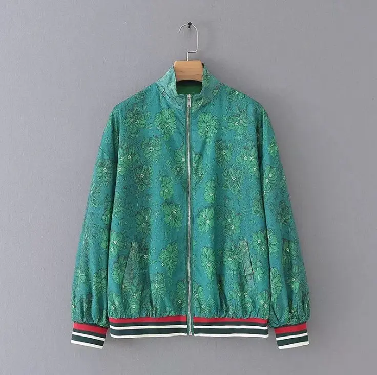 HCBLESS Women's 2019 early autumn new women animated floral print green jacket loose thin jacket
HCBLESS Women's 2019 early autumn new women animated floral print green jacket loose thin jacket