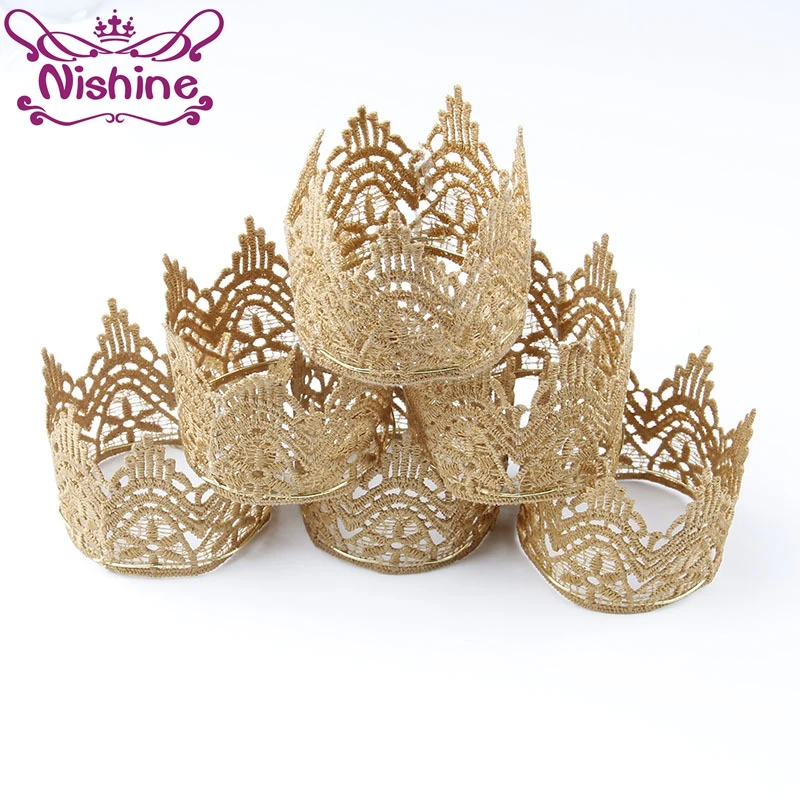 Nishine 10pcs/lot Gold Lace Crown for DIY Girl Headband Fashion Handmade Crown for Birthday Party Headwear Kids Photo Prop
Nishine 10pcs/lot Gold Lace Crown for DIY Girl Headband Fashion Handmade Crown for Birthday Party Headwear Kids Photo Prop