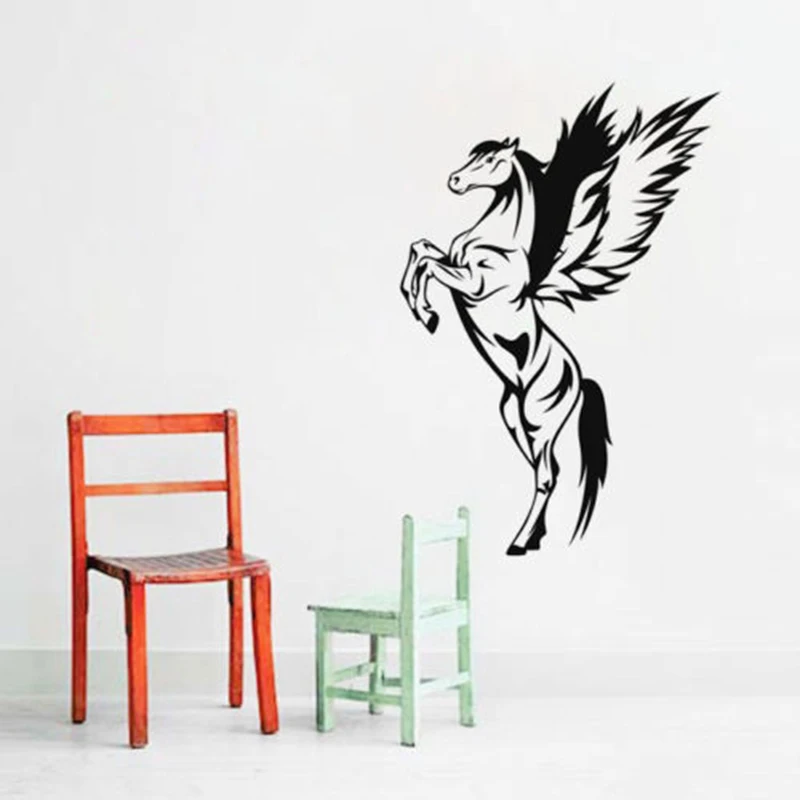 Фото Лидер продаж художественный дизайн настенная виниловая наклейка Pegasus красивая