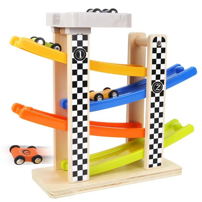 Wooden Track Car Toys Gliding Cars Race 4 layers Slider Ladder Slot Track Play set for Kids Turn back Ramp Car Racing Games
Wooden Track Car Toys Gliding Cars Race 4 layers Slider Ladder Slot Track Play set for Kids Turn back Ramp Car Racing Games