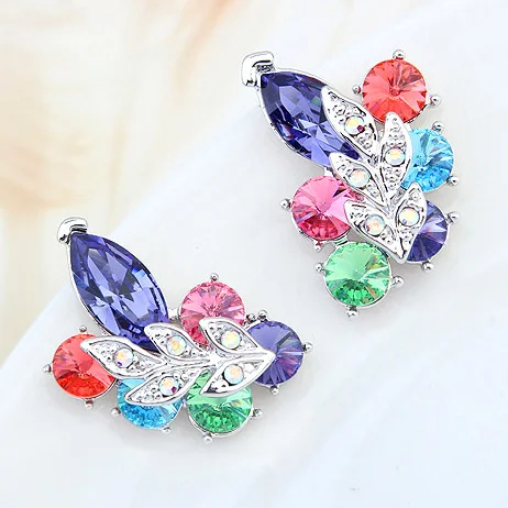 ANNGILL 100% Crystal from Swarovski Colorful Leaves Stud Earrings For Women Wedding Party Earring Fashion Jewelry Gift Wholesale
ANNGILL 100% Crystal from Swarovski Colorful Leaves Stud Earrings For Women Wedding Party Earring Fashion Jewelry Gift Wholesale