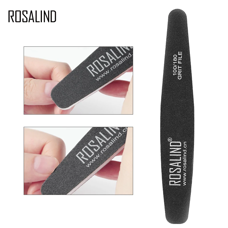 ROSALIND 1 шт. пилки для ногтей Прочный полировальный зернистый Маникюр Педикюр гель