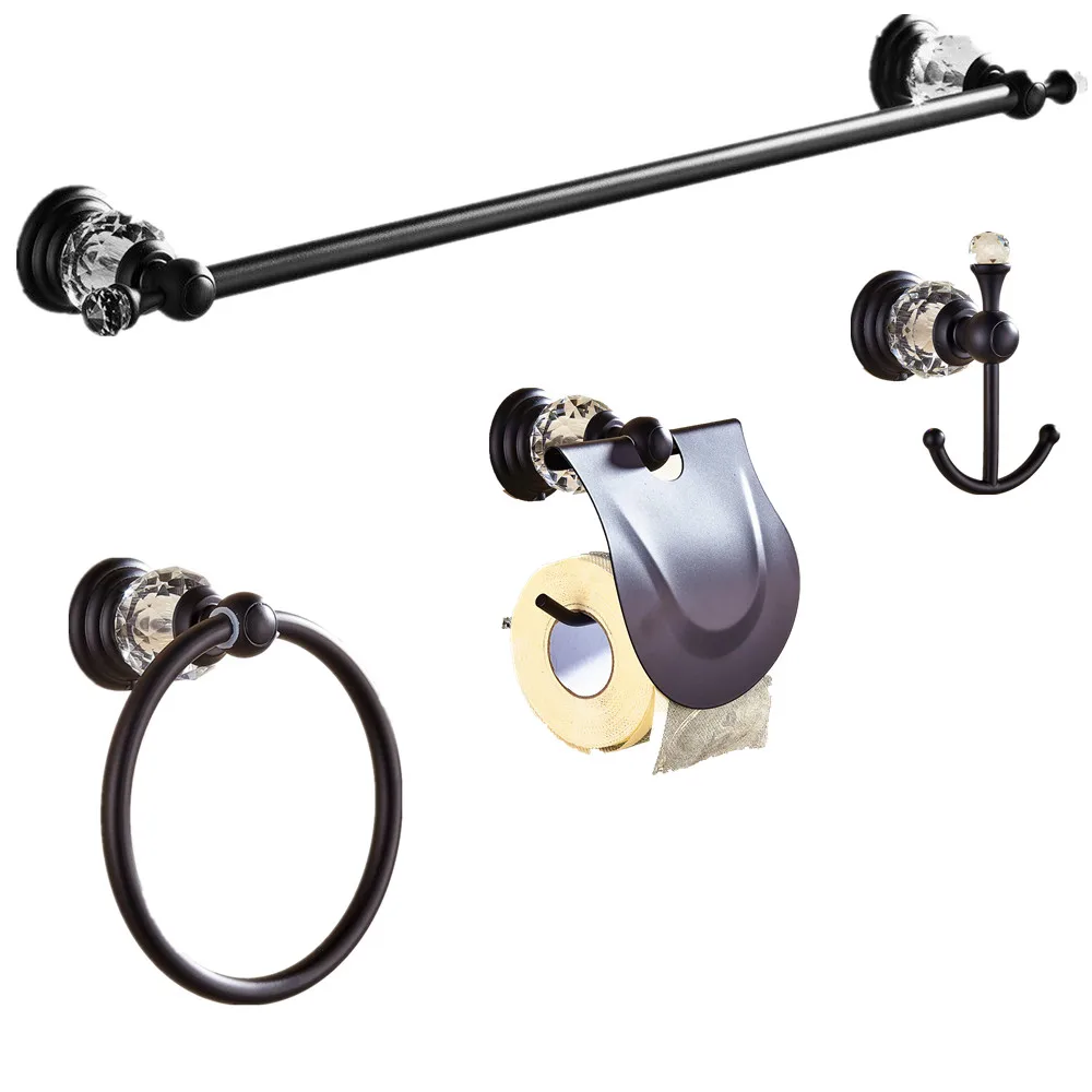 AUSWIND Zinc Alloy Black Oil Bronze Bathroom Accessories Sets Crystal Wall Mounted Bathroom Hardware Set BN1(4 Pieces)
AUSWIND Zinc Alloy Black Oil Bronze Bathroom Accessories Sets Crystal Wall Mounted Bathroom Hardware Set BN1(4 Pieces)