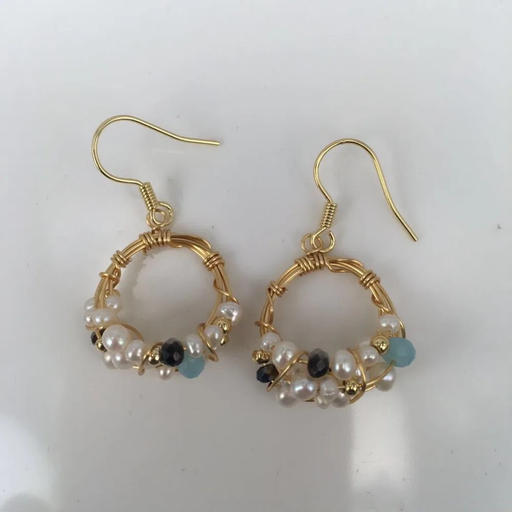Hot Sale Gold Handmade Winding Natural Pearl Colorful Hanging Korean Earrings for Women Girl Party Gift Female Ear Hook FL8524
Hot Sale Gold Handmade Winding Natural Pearl Colorful Hanging Korean Earrings for Women Girl Party Gift Female Ear Hook FL8524