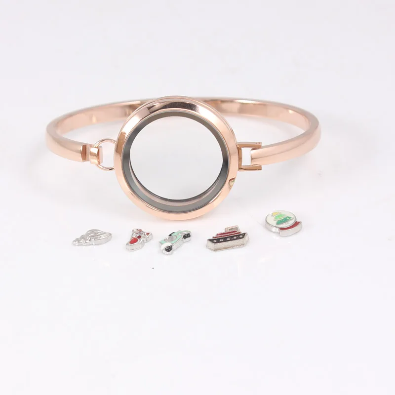 Rosegold Stainless Steel Floating Locket Bangles Round Screw Plain Floating Living Locket Bracelets Bangles 6pcs
Rosegold Stainless Steel Floating Locket Bangles Round Screw Plain Floating Living Locket Bracelets Bangles 6pcs