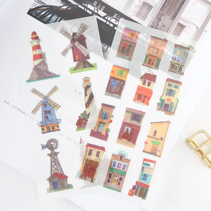 6Sheets/Set Creative Dream Town Decoration Scrapbooking Stickers Transparent PVC Stationery Planner Stickers
6Sheets/Set Creative Dream Town Decoration Scrapbooking Stickers Transparent PVC Stationery Planner Stickers