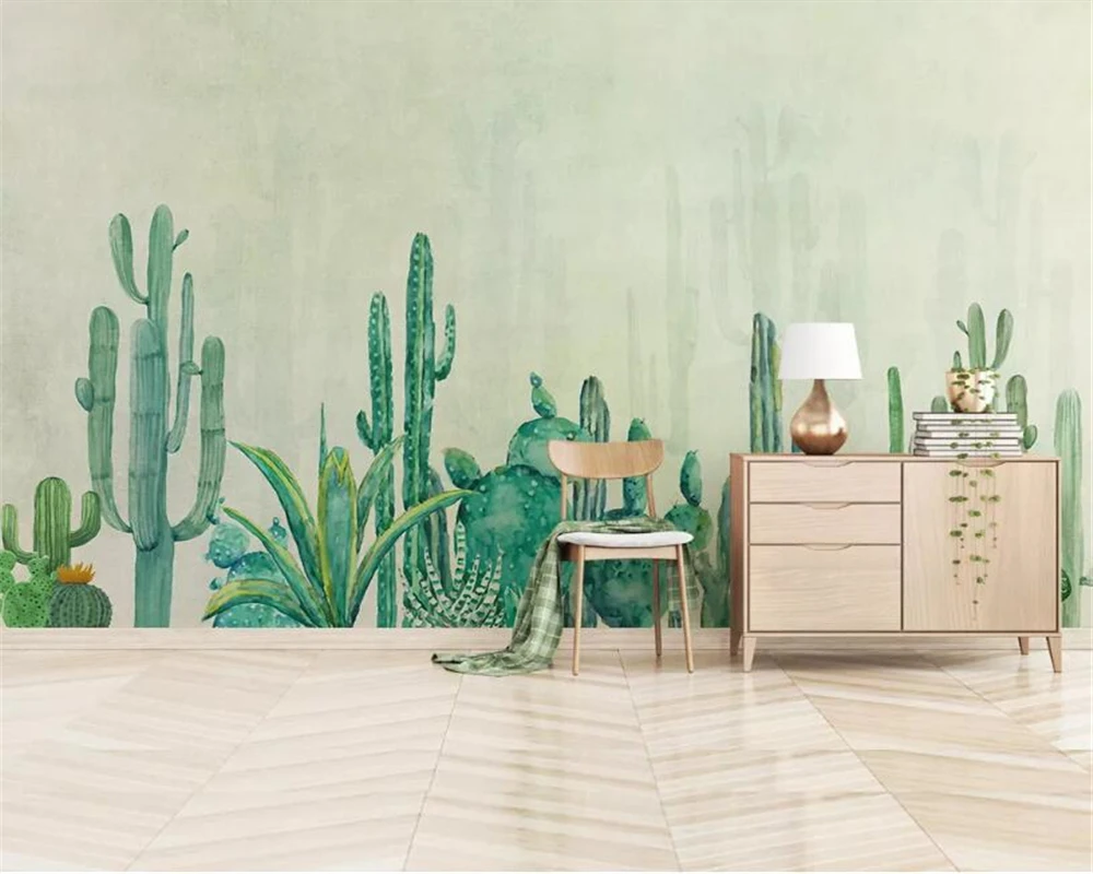 Beibehang Custom wallpaper mural hand-painted cacti living room TV children room background wall papier peint mural 3d behang
Beibehang Custom wallpaper mural hand-painted cacti living room TV children room background wall papier peint mural 3d behang