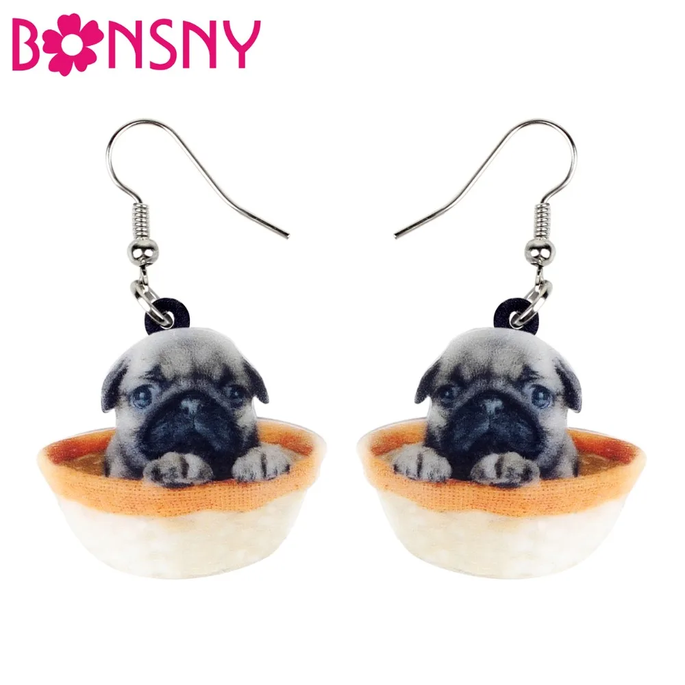 Bonsny Statement Acrylic Sweet Bowl Pug Dog Earrings Dangle Drop Cute Puppy Animal Jewelry For Women Girls Party Pet Lovers Gift
Bonsny Statement Acrylic Sweet Bowl Pug Dog Earrings Dangle Drop Cute Puppy Animal Jewelry For Women Girls Party Pet Lovers Gift
