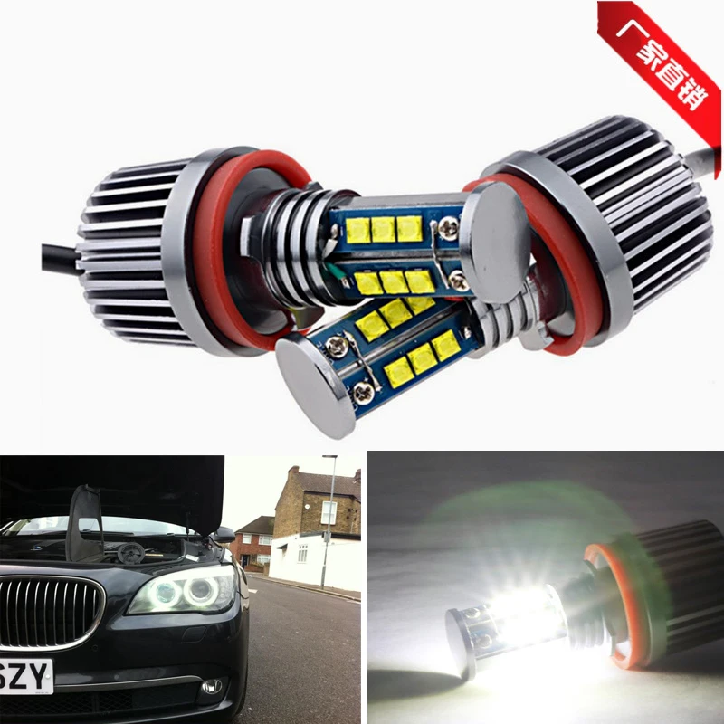 

2x 120W H8 LED Angel Eye Halo Ring Marker Light Bulbs Replacement Bulb Upgrade kit for 08-10 E60/E61(520 525 535 528 530 550 M5)
