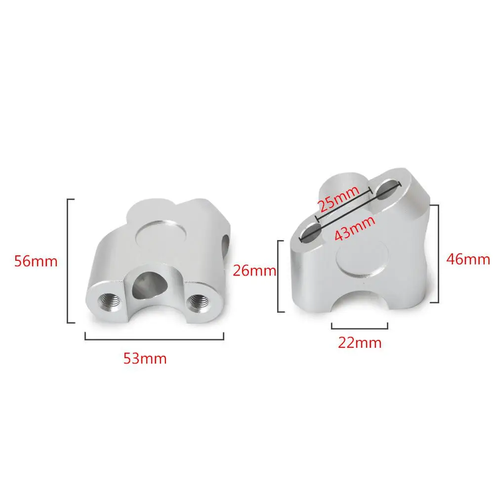 Motorcycle Handlebar Riser for 7/8" 22mm Handlebars Clamp Universal CNC Aluminium Alloy Silver/ Black Motorbike Handlebar Riser
Motorcycle Handlebar Riser for 7/8" 22mm Handlebars Clamp Universal CNC Aluminium Alloy Silver/ Black Motorbike Handlebar Riser