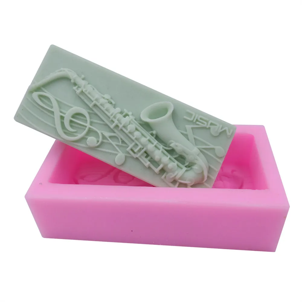 Saxophone Design Soap mold DIY Silicone Soap Mould Handmade Silicone Molds for Soap Making
Saxophone Design Soap mold DIY Silicone Soap Mould Handmade Silicone Molds for Soap Making