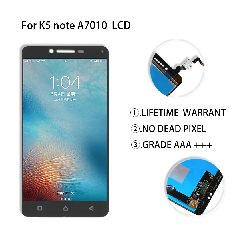 Испытано в исходном для lenovo K5 A6020 ЖК-дисплей Дисплей с Сенсорный экран планшета