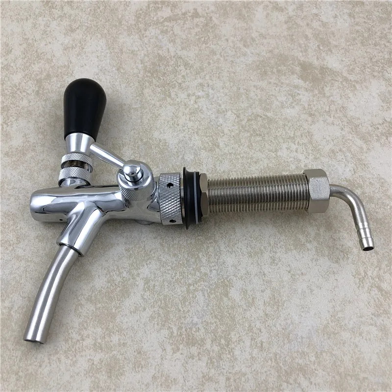 

Adjustable Beer Tap Faucet Flow Control Faucet with 4inch Shank Tap Kit Chrome Plating Homebrew Kegerator Draft Beer