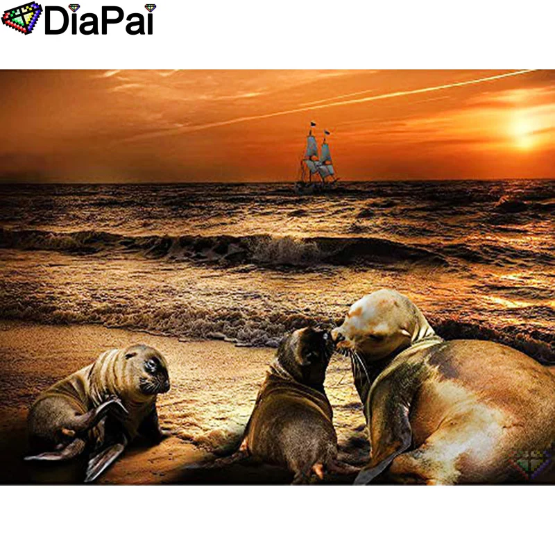 DIAPAI 5D DIY Diamond Painting 100% Full Square/Round Drill "Sea lion sunset" Diamond Embroidery Cross Stitch 3D Decor A21631
DIAPAI 5D DIY Diamond Painting 100% Full Square/Round Drill "Sea lion sunset" Diamond Embroidery Cross Stitch 3D Decor A21631