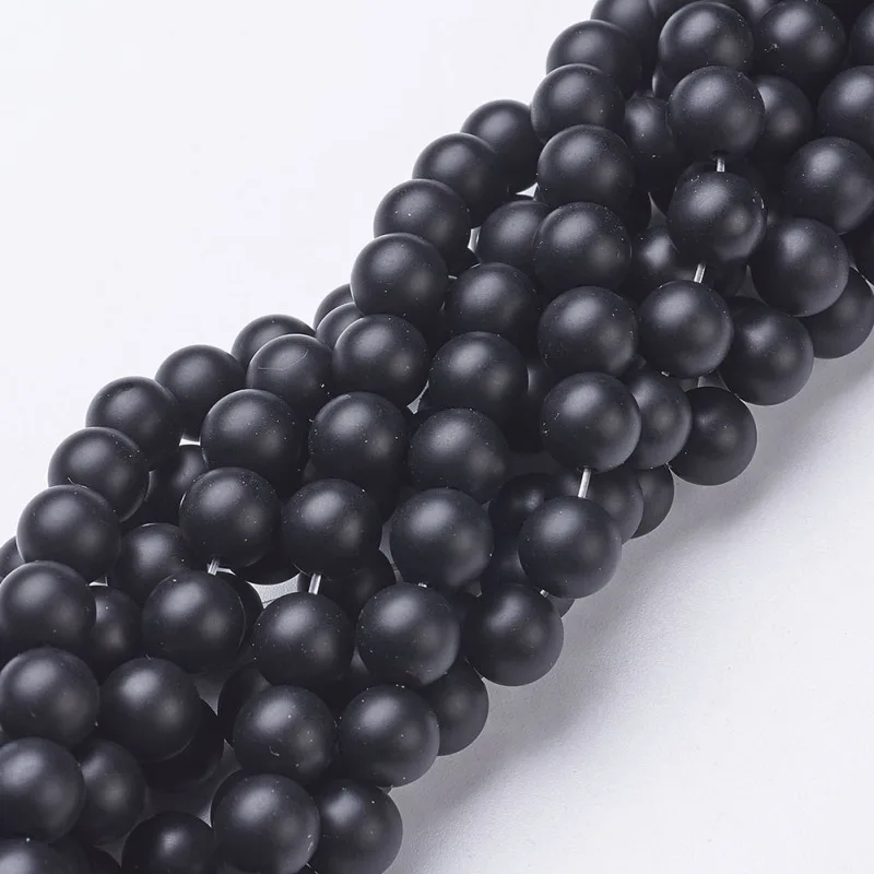 3/4/6/8/10mm 15.5" Natural Black Beads Strands Grade A Frosted Round Dyed Heated For DIY Jewelry Finding Making Necklaces
3/4/6/8/10mm 15.5" Natural Black Beads Strands Grade A Frosted Round Dyed Heated For DIY Jewelry Finding Making Necklaces