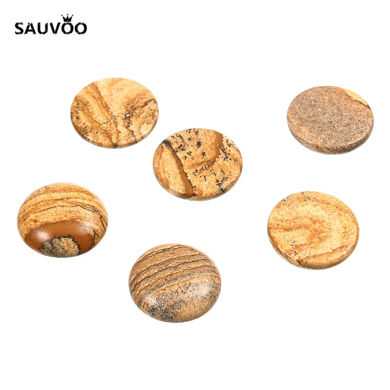 SAUVOO 20pcs/lot Natural Stone Round Picture Dome Cabochon Flatback Beads 6/8/10/12/14/16/18/20mm DIY Jewelry Making Accessories
SAUVOO 20pcs/lot Natural Stone Round Picture Dome Cabochon Flatback Beads 6/8/10/12/14/16/18/20mm DIY Jewelry Making Accessories