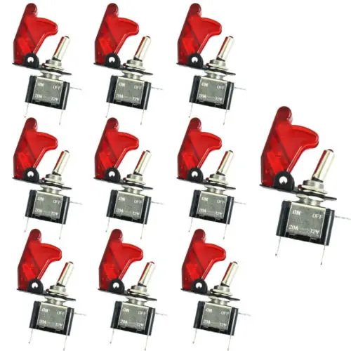 10 X 12V 20A 20Amp Red blue green white yellow Cover LED Light Toggle Switch SPST ON/OFF Car Auto Boat
10 X 12V 20A 20Amp Red blue green white yellow Cover LED Light Toggle Switch SPST ON/OFF Car Auto Boat