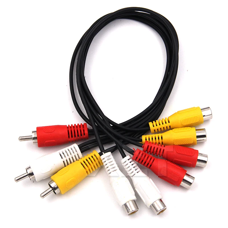 High Quality 1pcs 3 RCA Male To 6 RCA Female Plug Splitter cord Audio TV DVD Video Adapter AV Cable
High Quality 1pcs 3 RCA Male To 6 RCA Female Plug Splitter cord Audio TV DVD Video Adapter AV Cable