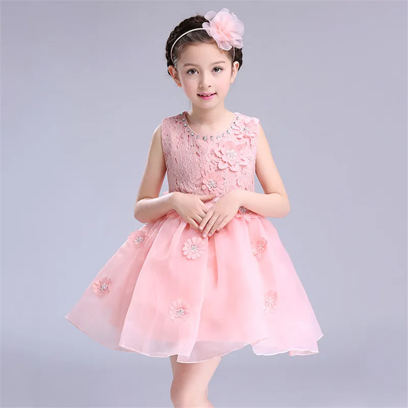 Pink Ball Gown Flower Girl Dresses for Weddings Lace Sweet Dress Appliques Elegant Mingli Tengda | Свадьбы и торжества