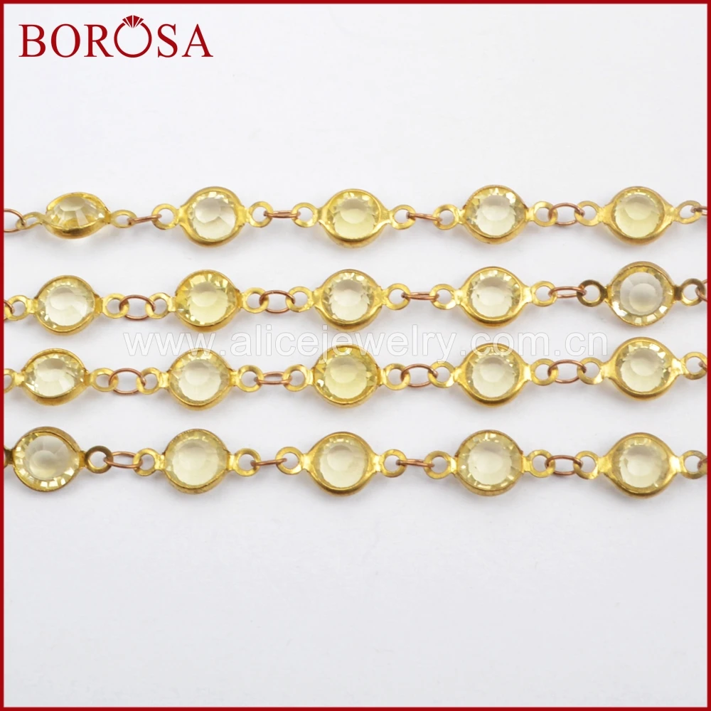 BOROSA New Gold Color 7mm Yellow Crystal Druzy Crystal Faceted Coin Rosary Chains for Necklace Drusy Beaded Chains Jewelry JT193
BOROSA New Gold Color 7mm Yellow Crystal Druzy Crystal Faceted Coin Rosary Chains for Necklace Drusy Beaded Chains Jewelry JT193