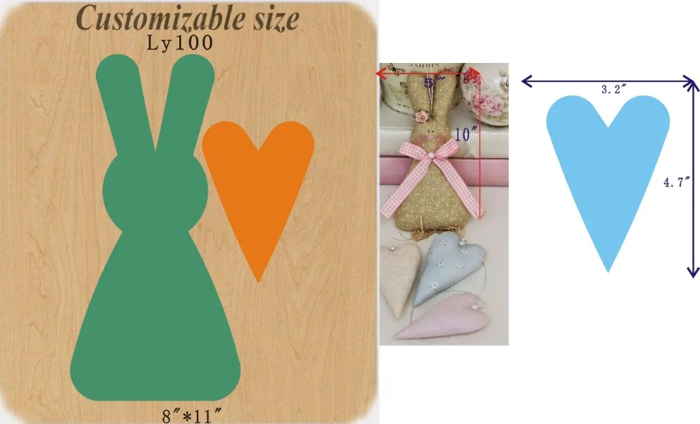 Rabbit decoration new wooden mould cutting dies for scrapbooking Thickness-15.8mm
Rabbit decoration new wooden mould cutting dies for scrapbooking Thickness-15.8mm