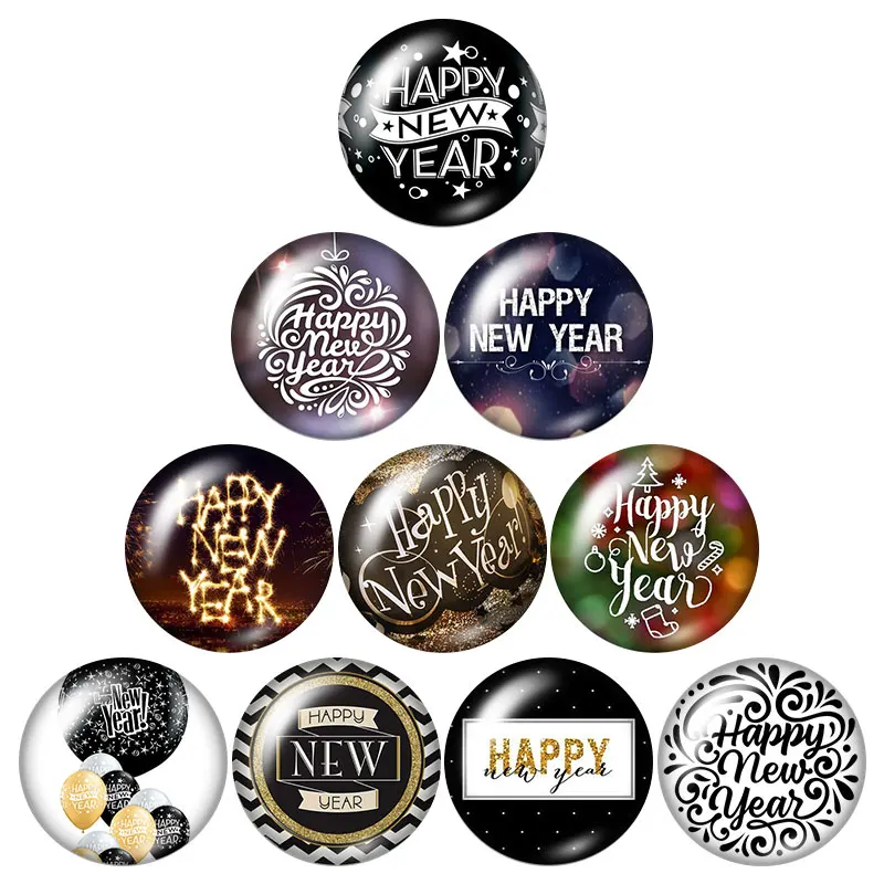 Happy New Year New Start 10pcs mixed 12mm/16mm/18mm/25mm Round photo glass cabochon demo flat back Making findings
Happy New Year New Start 10pcs mixed 12mm/16mm/18mm/25mm Round photo glass cabochon demo flat back Making findings