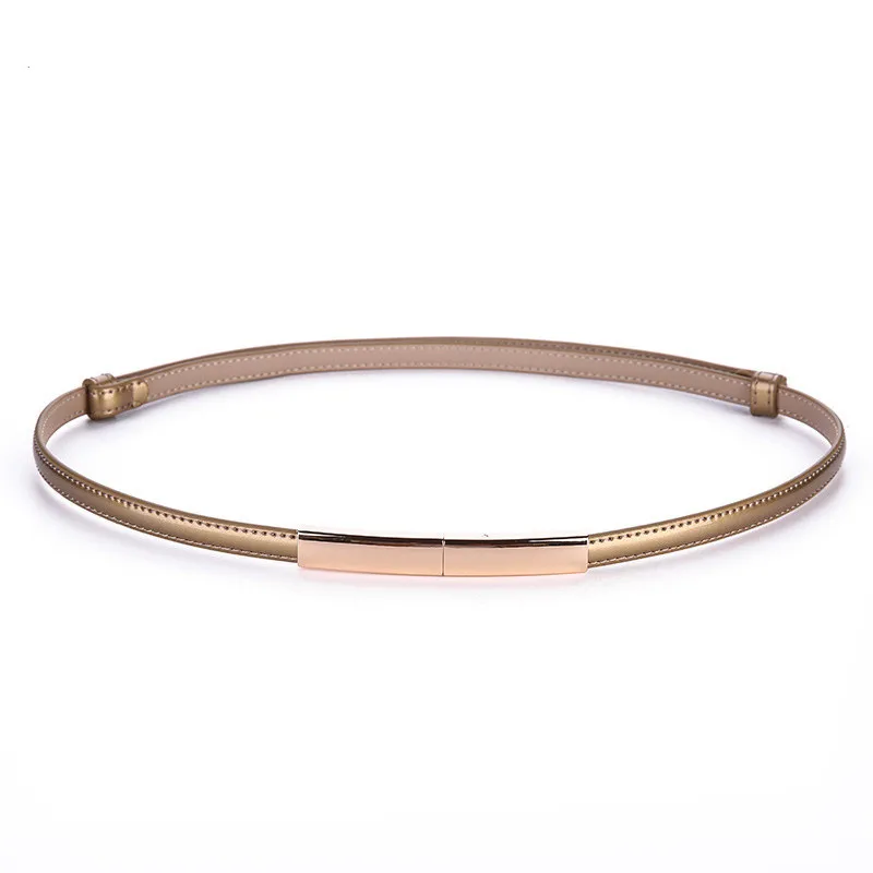 Fashion Skinny Cowhide Belts Adjustable Narrow Thin Belt Gold Buckle Designer Waistband 2019 New Women Dress Strap
Fashion Skinny Cowhide Belts Adjustable Narrow Thin Belt Gold Buckle Designer Waistband 2019 New Women Dress Strap