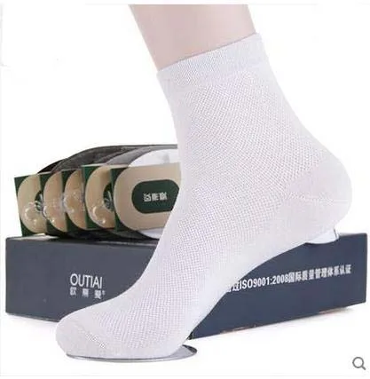 Male socks 100% cotton knee-high summer thin socks anti-odor men's socks black commercial sock spring and autumn