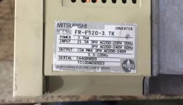 Inverter 3.7KW 220V FR-F520-3.7K , Used one , 90 % appearance new , 3 months warranty , fastly shipping
Inverter 3.7KW 220V FR-F520-3.7K , Used one , 90 % appearance new , 3 months warranty , fastly shipping