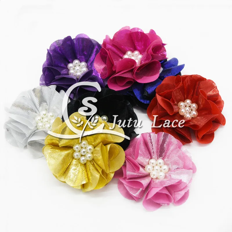 30 pcs/lot , 2.5'' shiny pearl flower , shabby shiny flower with pearl for headband hair apparel accessories
30 pcs/lot , 2.5'' shiny pearl flower , shabby shiny flower with pearl for headband hair apparel accessories