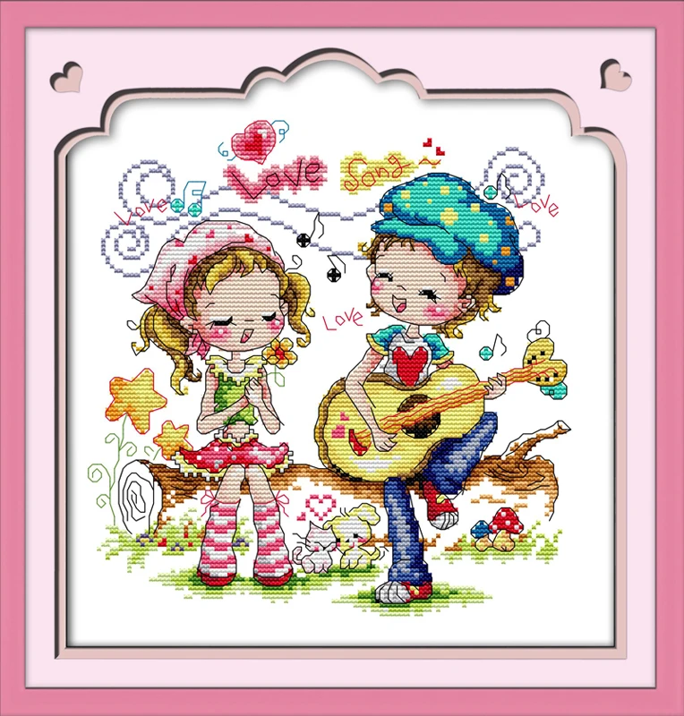 Набор для вышивки крестиком Love song, DMC, ткань aida 18ct 14ct 11ct, хлопчатобумажный набор стежков, вышивка ручной работы
Набор для вышивки крестиком Love song, DMC, ткань aida 18ct 14ct 11ct, хлопчатобумажный набор стежков, вышивка ручной работы